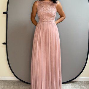 Mauve Pink Floral Maxi Dress by ASOS - Small